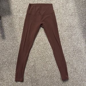 Brown Lululemon Align leggings- size 8